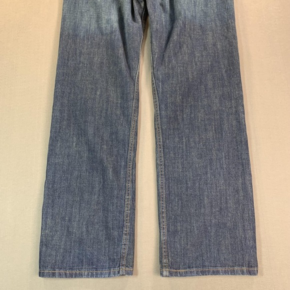 Levis 569 Jeans Men 33x32 Dark Blue Denim Relaxed Med Wash Y2K Baggy Skater Gorp - Picture 6 of 15